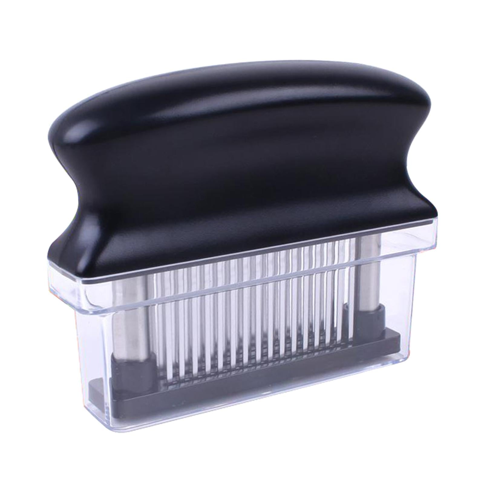 Meat Tenderizer Tool 48 Needle Sharp Knife for Beaf Chicken Heavy Duty black