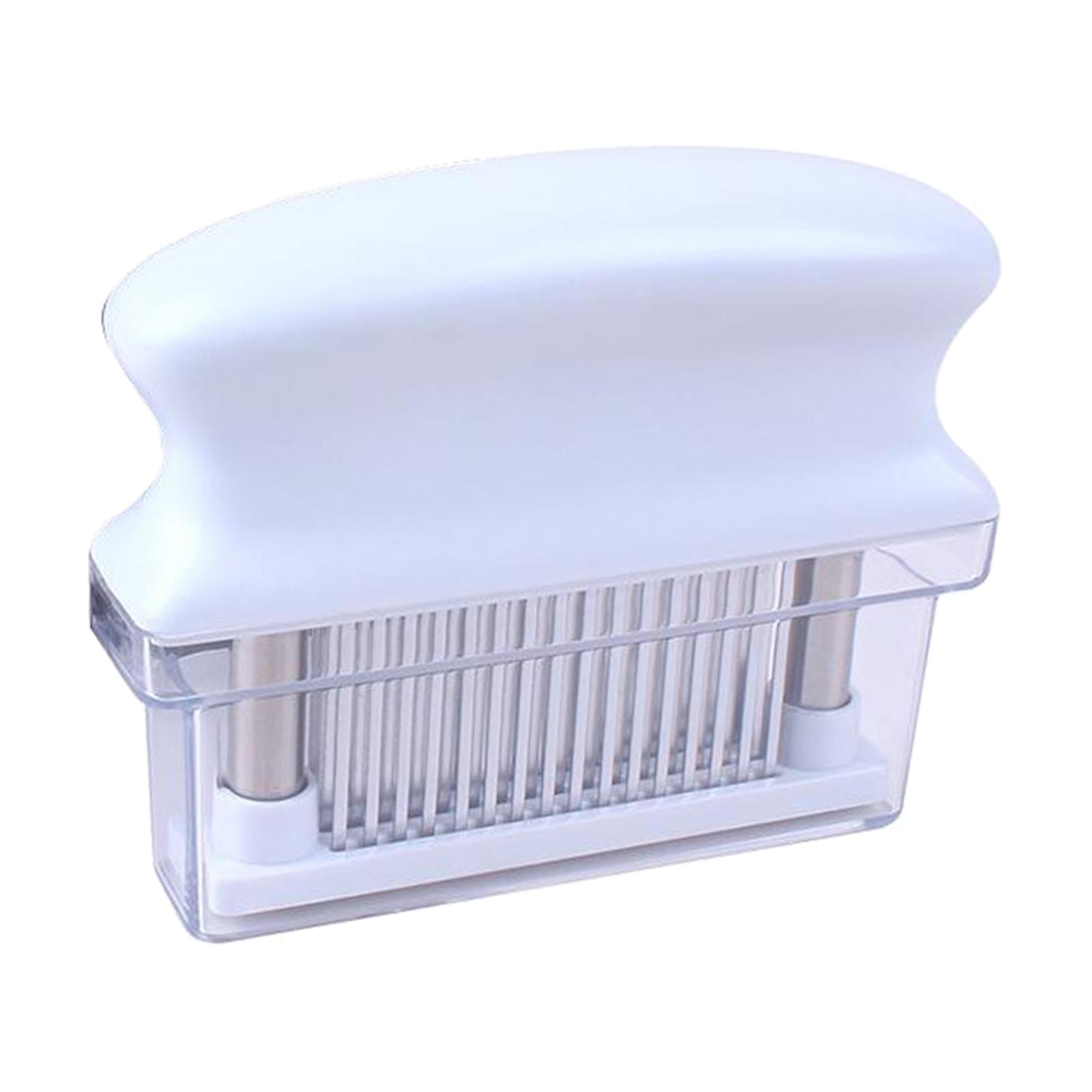 Meat Tenderizer Tool 48 Needle Sharp Knife for Beaf Chicken Heavy Duty white