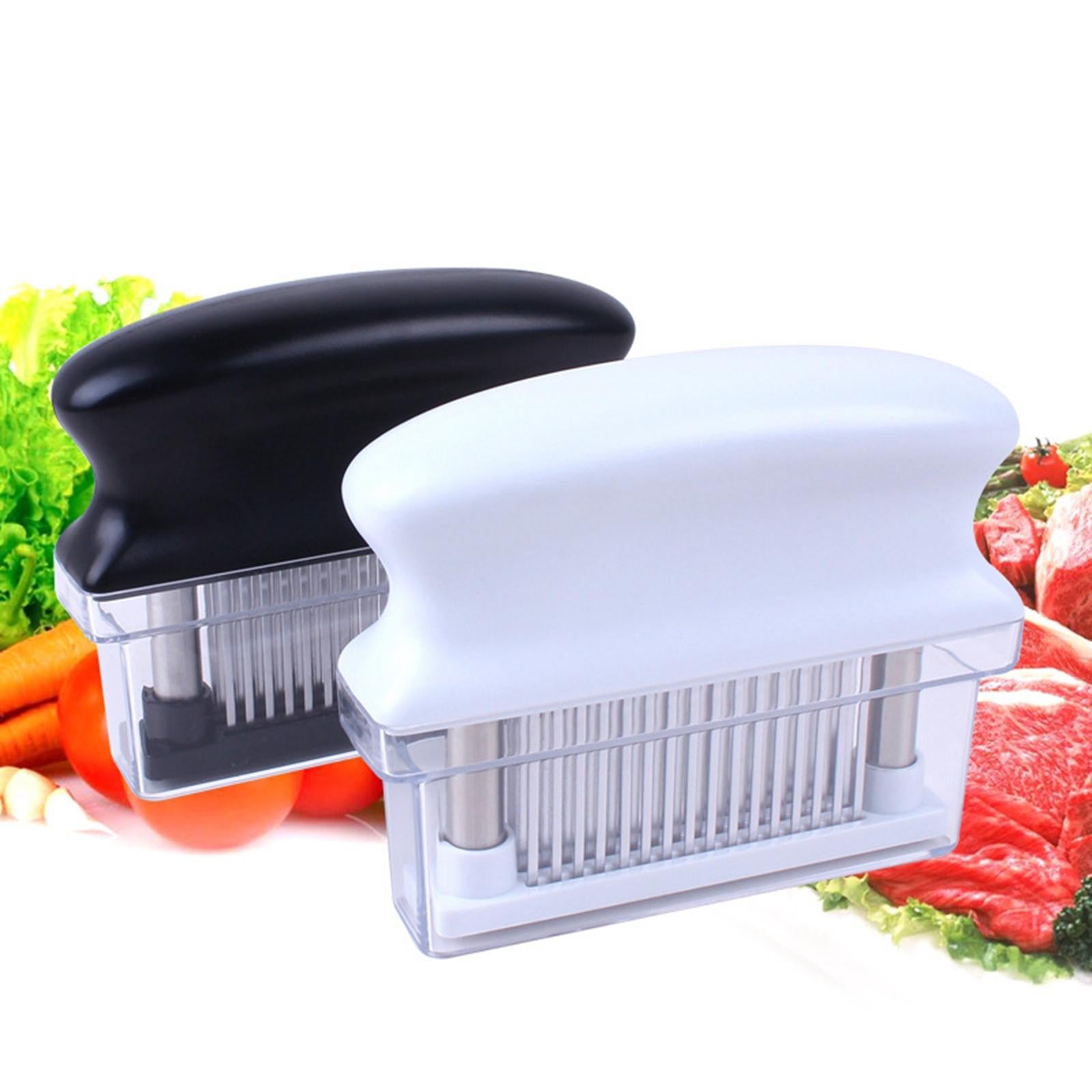 Meat Tenderizer Tool 48 Needle Sharp Knife for Beaf Chicken Heavy Duty white