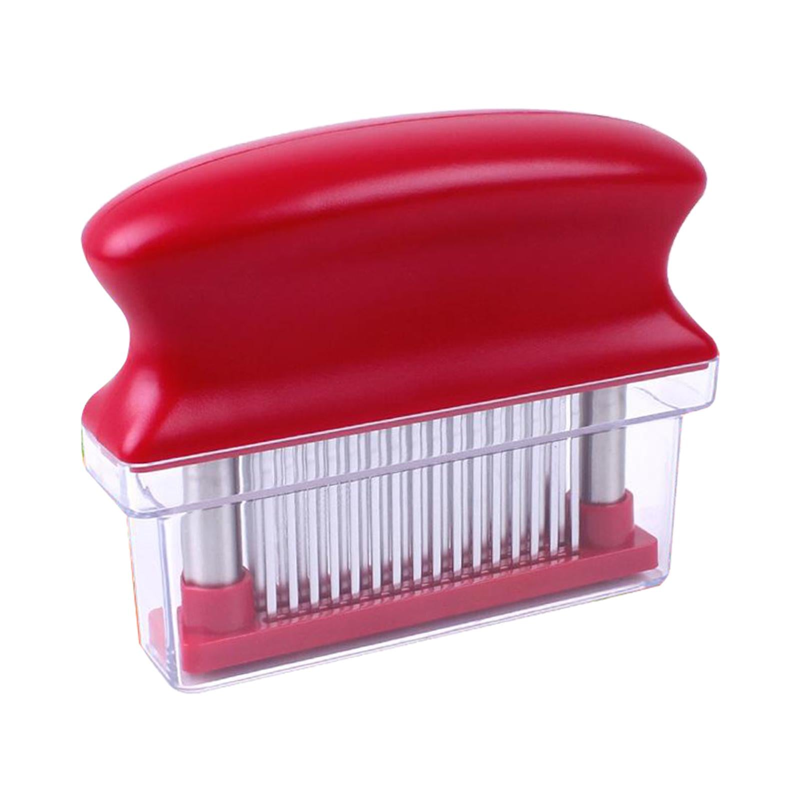 Meat Tenderizer Tool 48 Needle Sharp Knife for Beaf Chicken Heavy Duty red