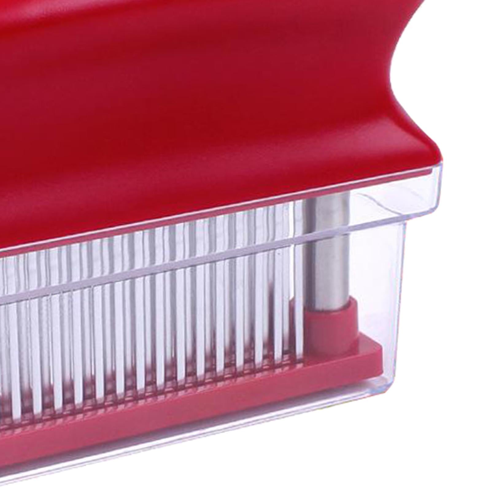 Meat Tenderizer Tool 48 Needle Sharp Knife for Beaf Chicken Heavy Duty red