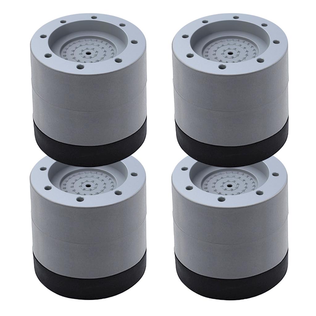 4x Anti Vibration Washer Feet Pad Washing Machine Anti-Skid Roller Kit 6cm
