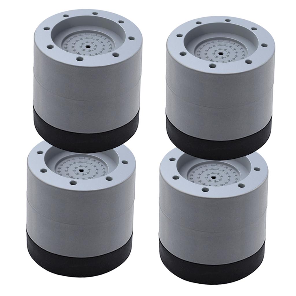 4x Anti Vibration Washer Feet Pad Washing Machine Anti-Skid Roller Kit 6cm