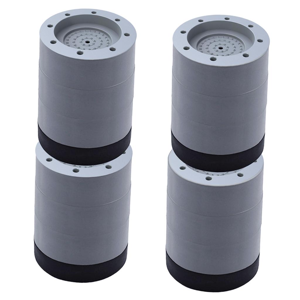 4x Anti Vibration Washer Feet Pad Washing Machine Anti-Skid Roller Kit 8.5cm