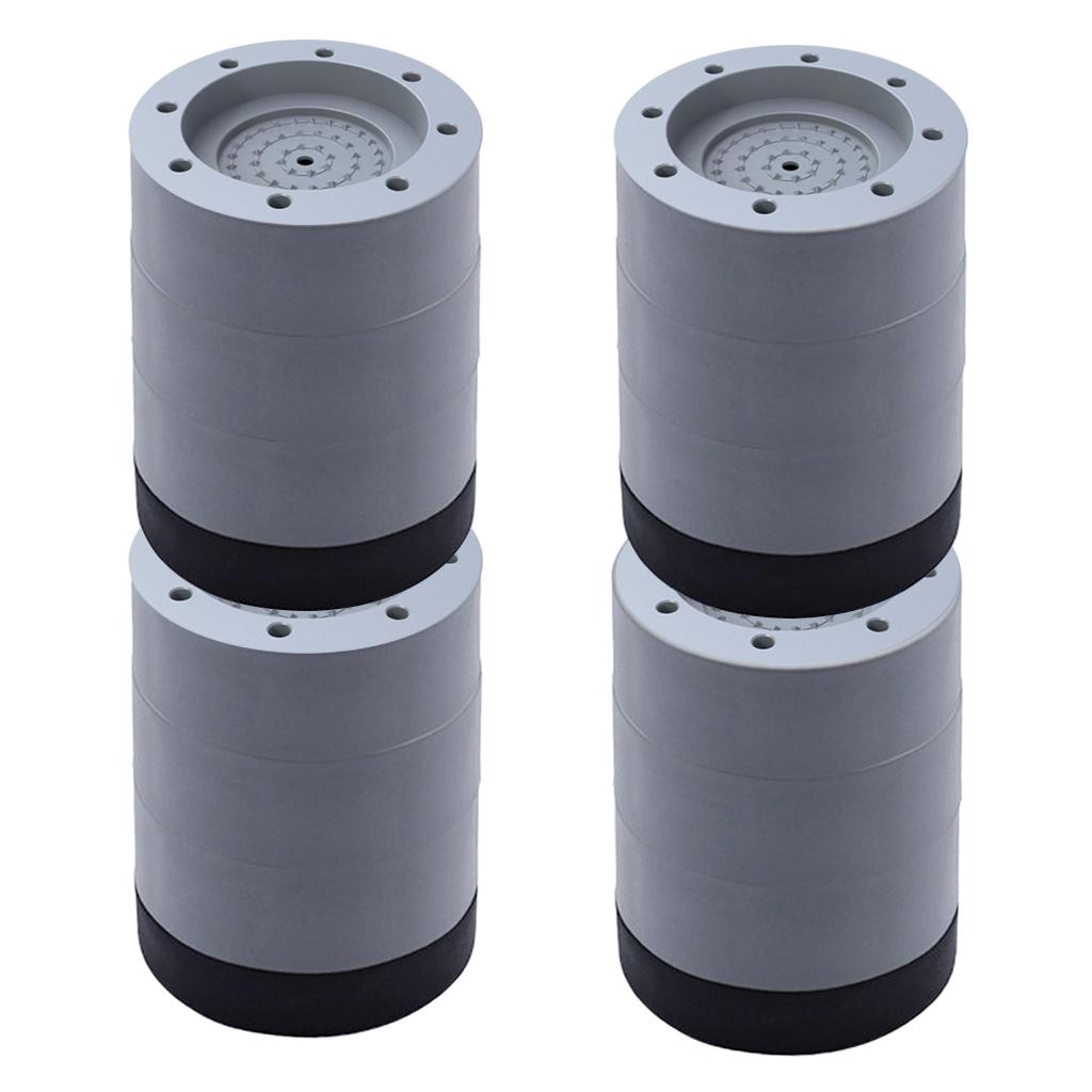 4x Anti Vibration Washer Feet Pad Washing Machine Anti-Skid Roller Kit 8.5cm