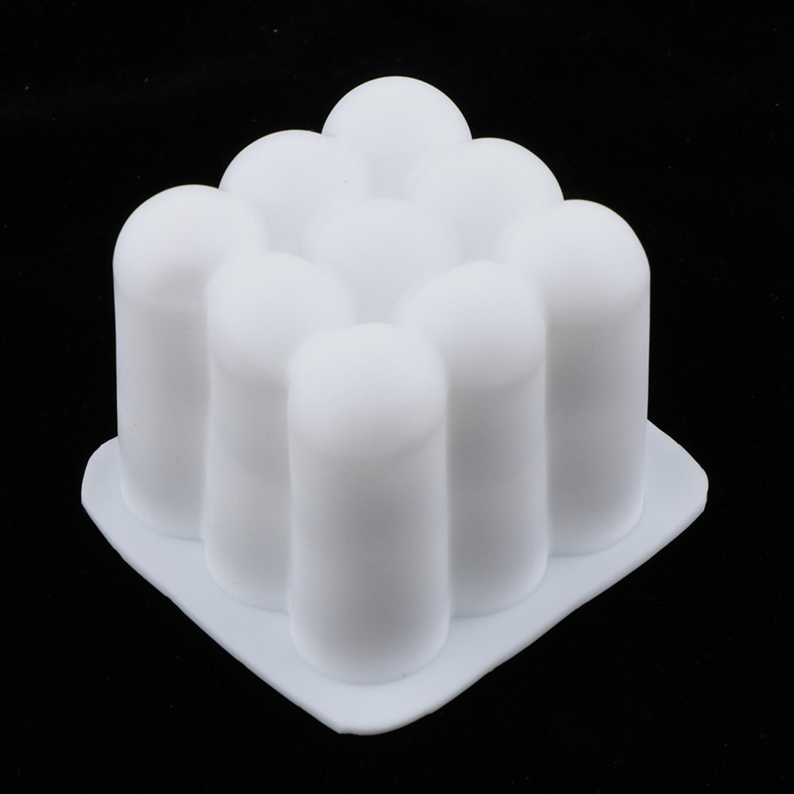 3D Cube Candle Mold Silicone Soap Mold DIY Epoxy Craft Making Mold 6x8cm