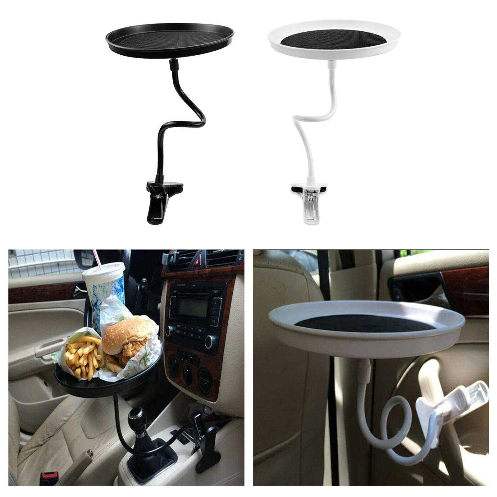 360 Swivel Car Travel Tray Food Drink Cup Coffee Table Stand Mount Holder