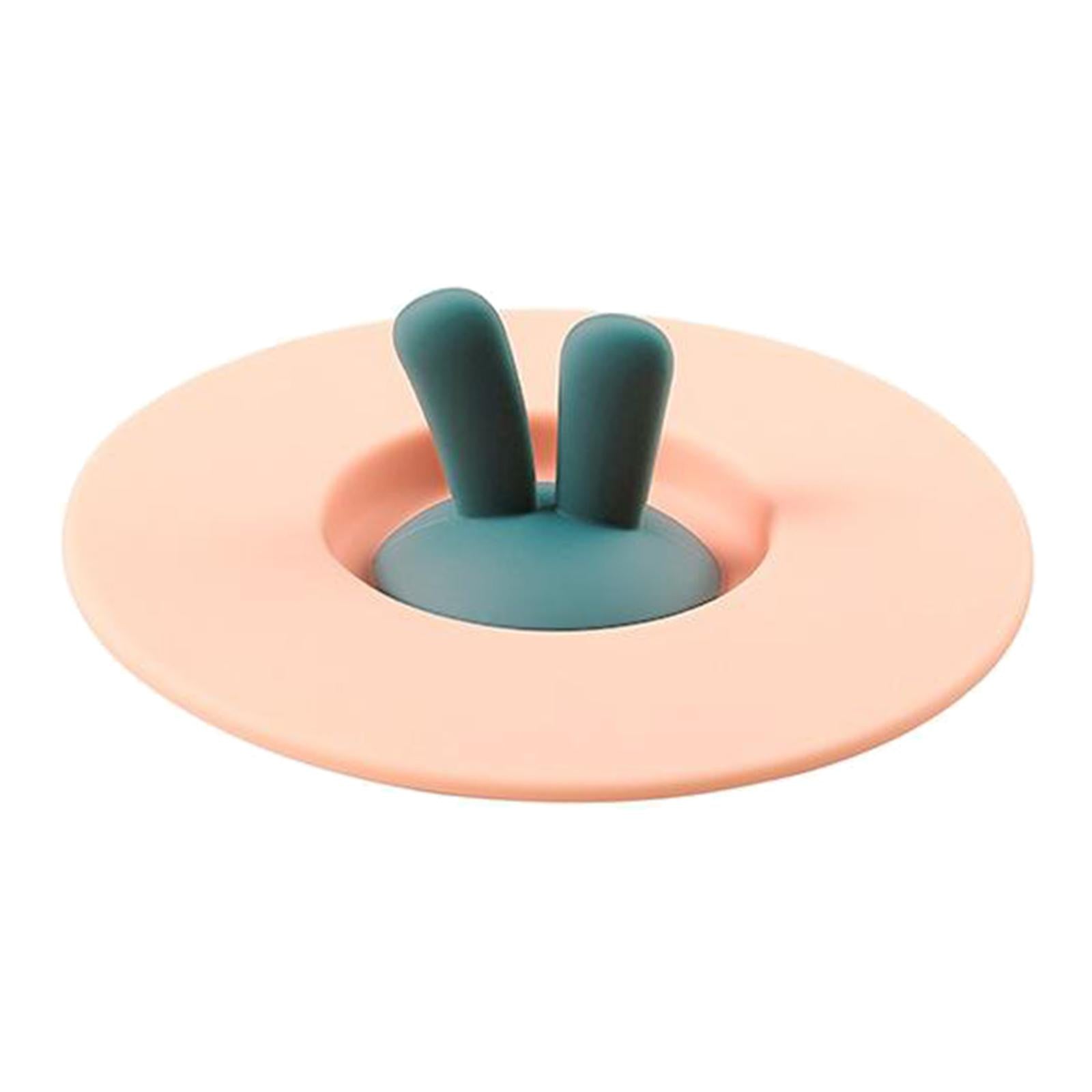 Lovely Silicone Cup Cover Coffee Mug Airtight Heat Resistant Drink Cup Lids Pink