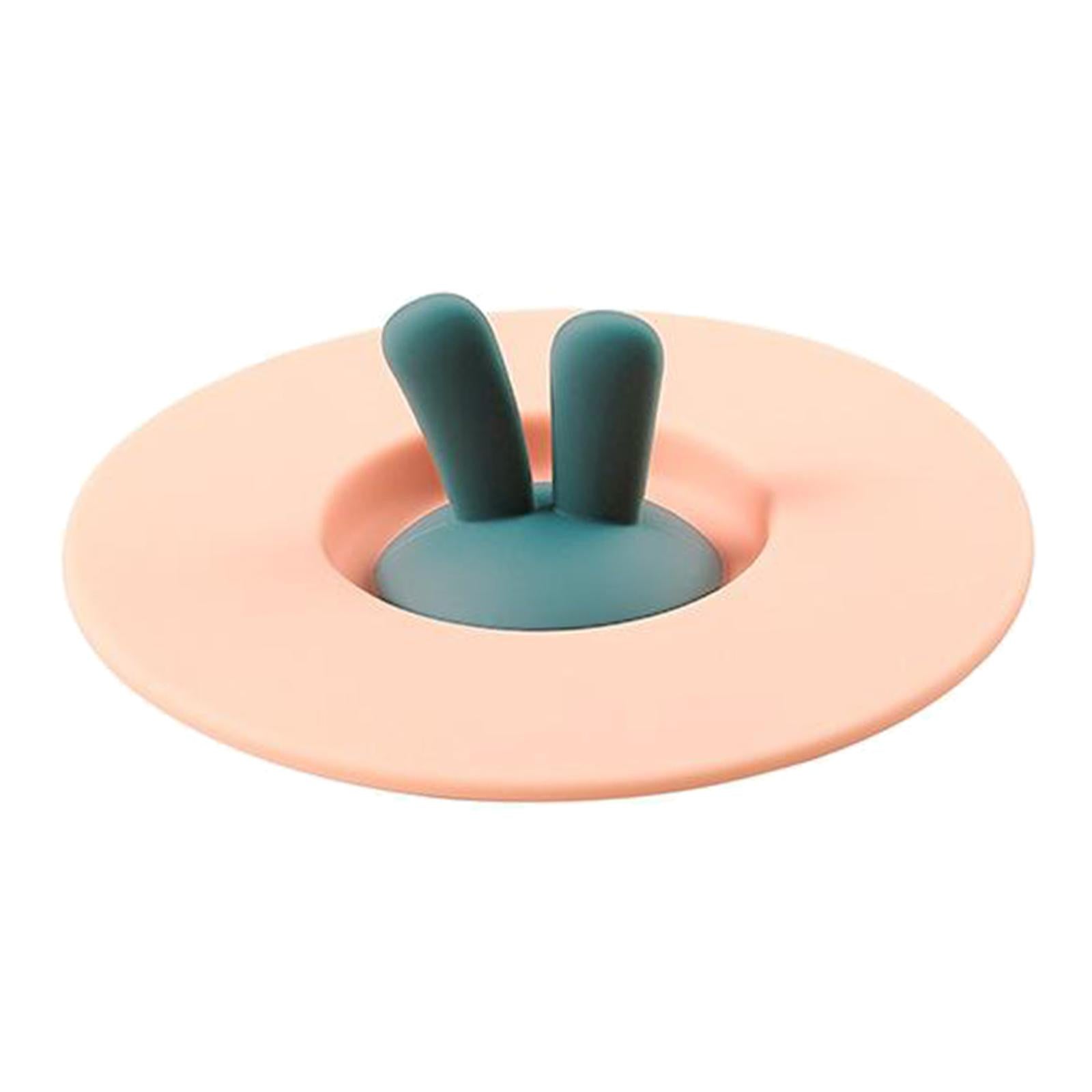 Lovely Silicone Cup Cover Coffee Mug Airtight Heat Resistant Drink Cup Lids Pink