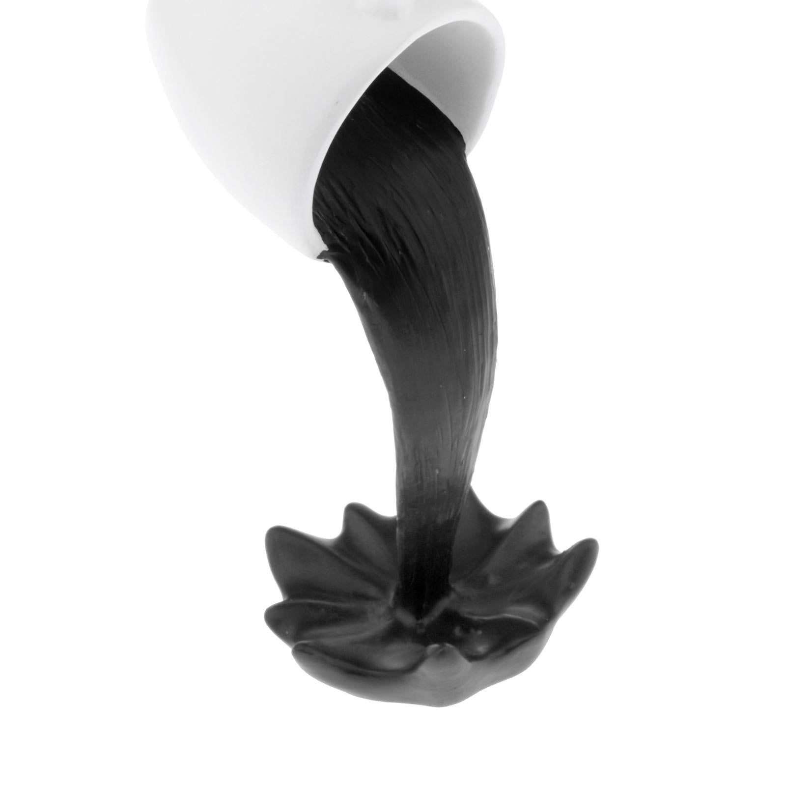 Floating coffee cup art sculpture home kitchen decoration statue Black