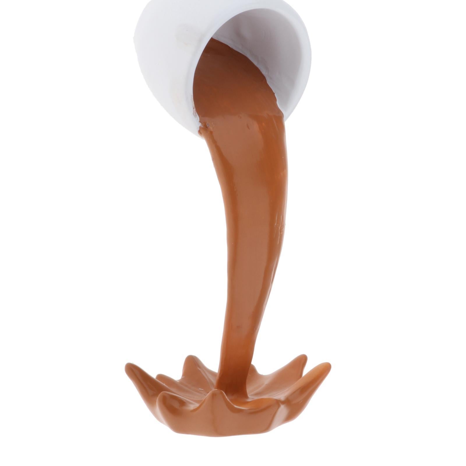 Floating coffee cup art sculpture home kitchen decoration statue Brown
