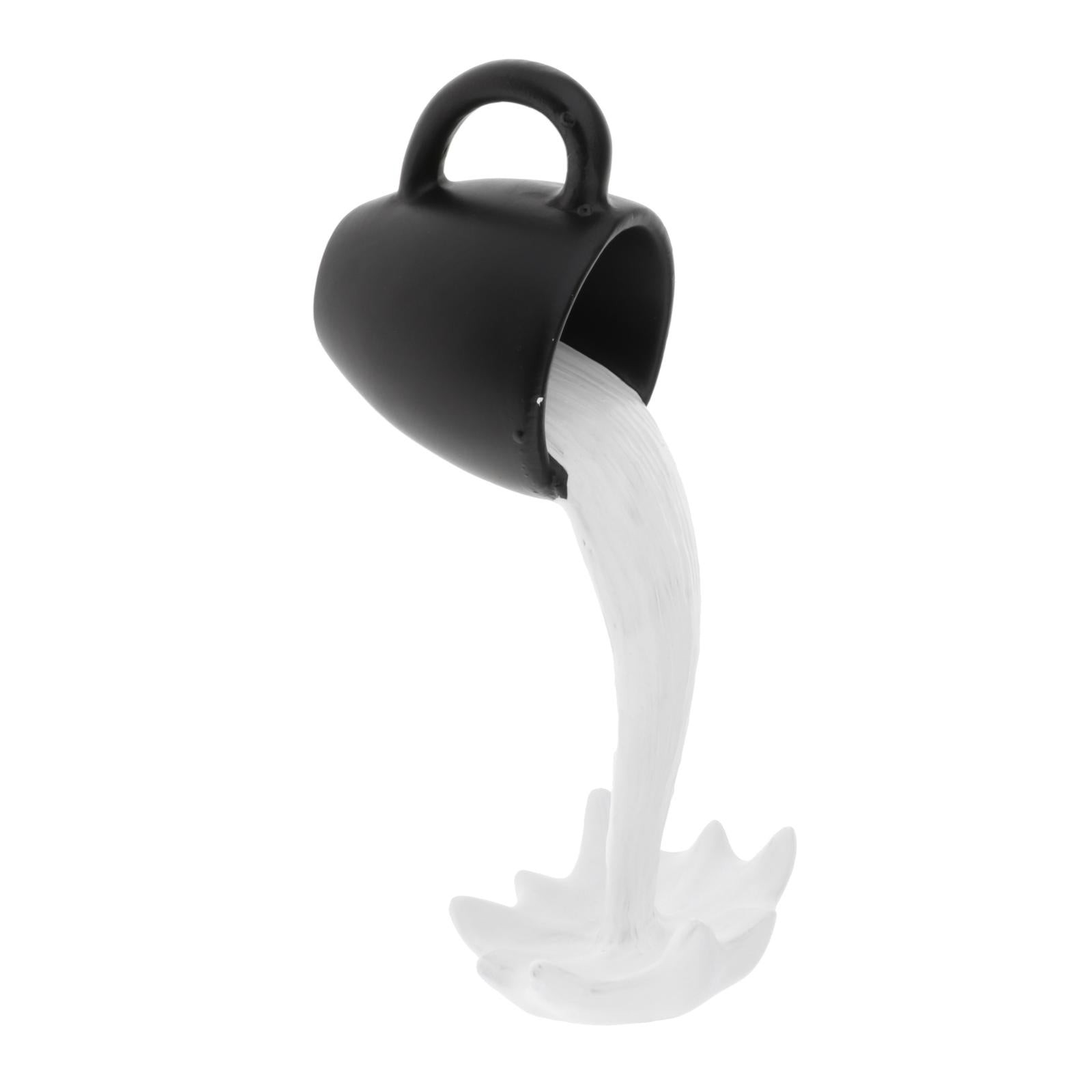 Floating coffee cup art sculpture home kitchen decoration statue White