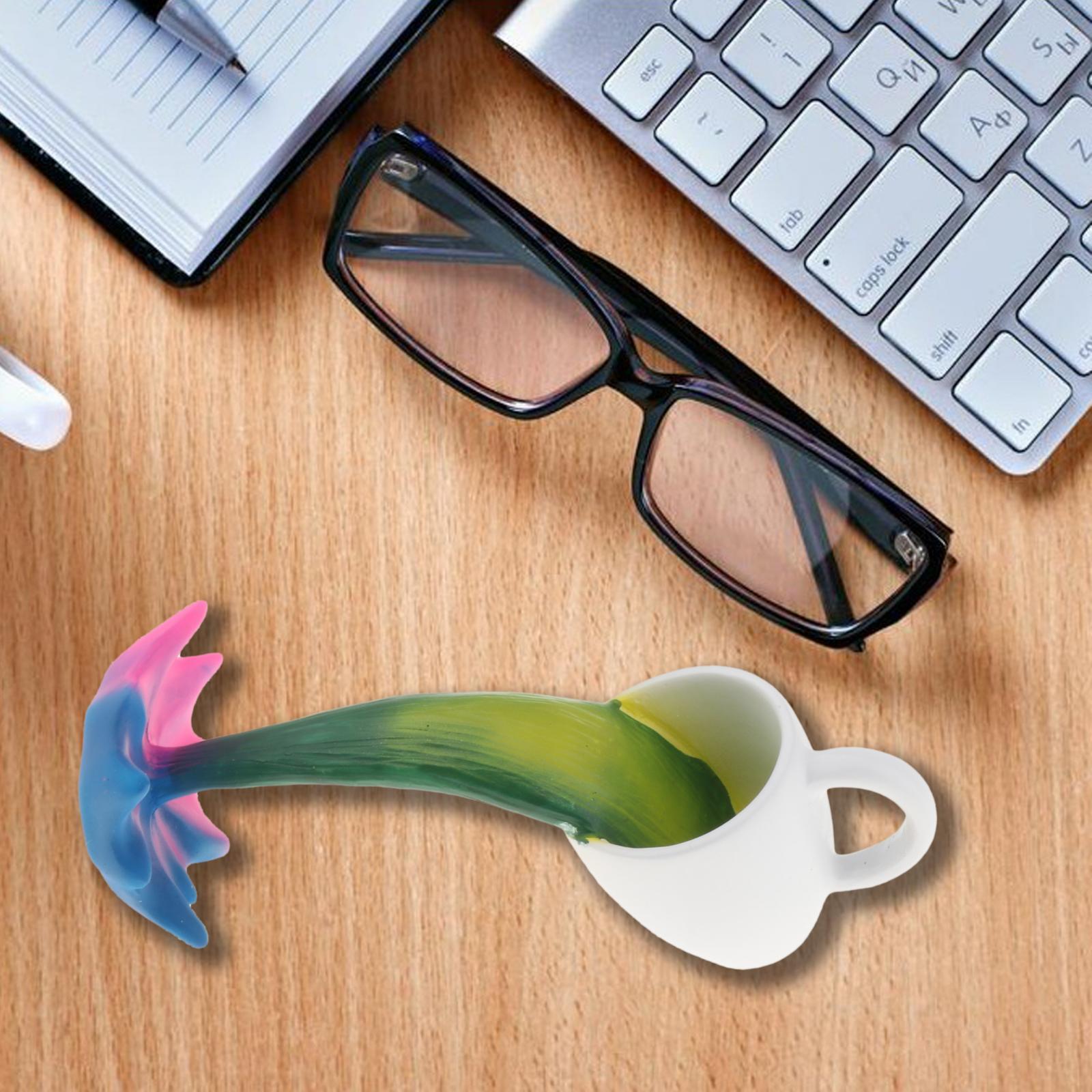 Floating coffee cup art sculpture home kitchen decoration statue Rainbow