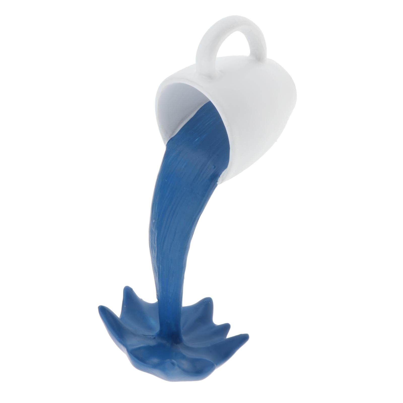 Floating coffee cup art sculpture home kitchen decoration statue Blue