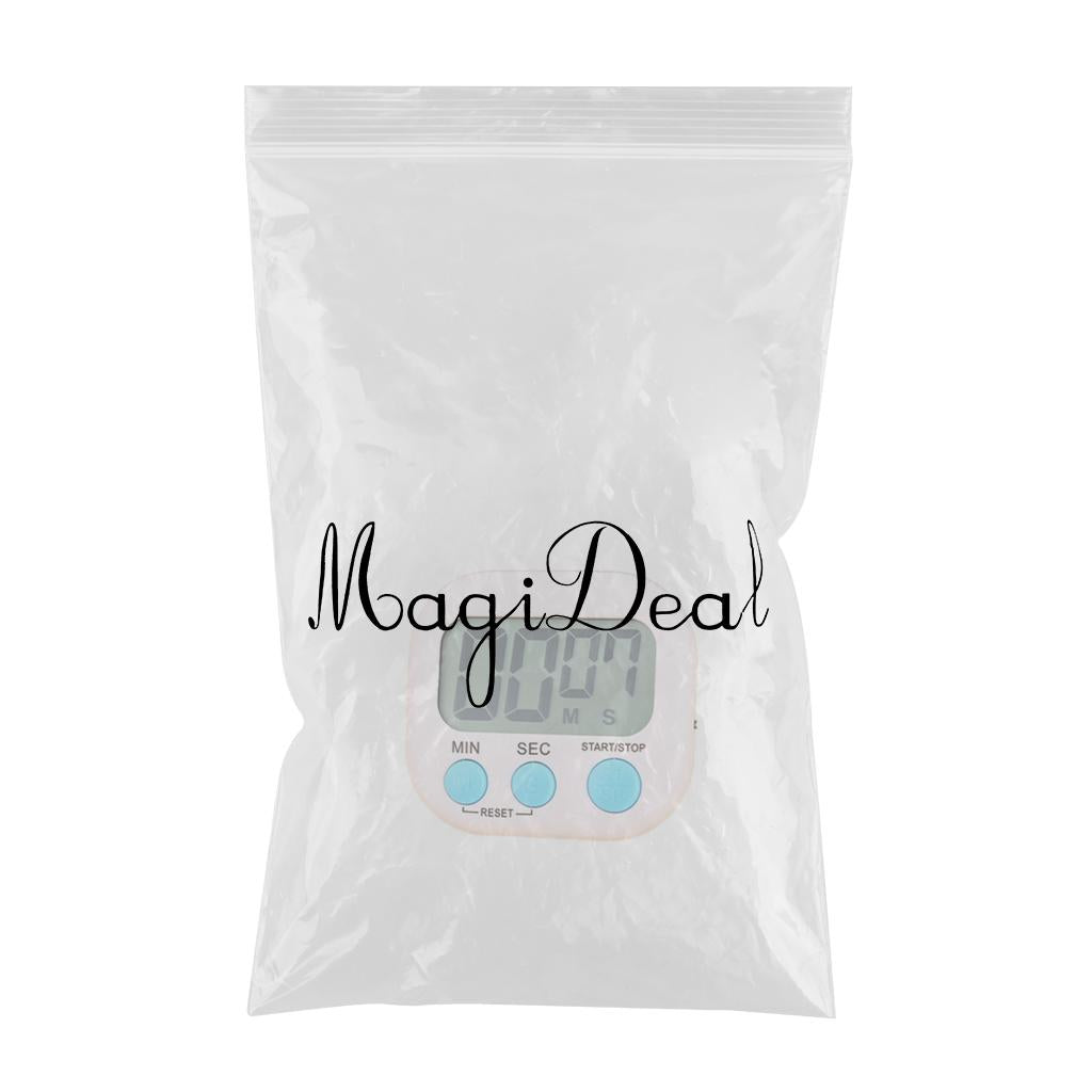 1pc Digital Kitchen Timer Clear Big Digits 0-99 Min for Cooking Office Clock white