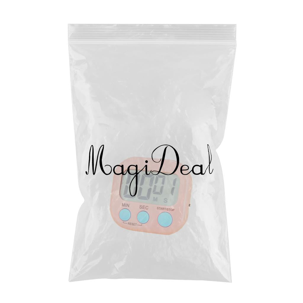 1pc Digital Kitchen Timer Clear Big Digits 0-99 Min for Cooking Office Clock pink
