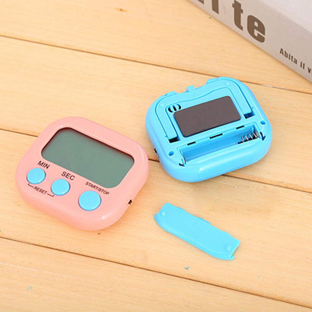 1pc Digital Kitchen Timer Clear Big Digits 0-99 Min for Cooking Office Clock blue