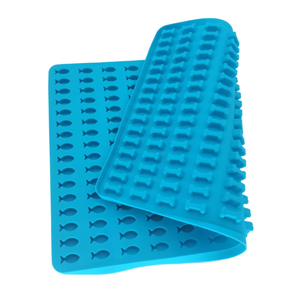 1pc Silicone Baking Mat Bone Fish for Dog Dog Treats Candy Chocolate Mould blue