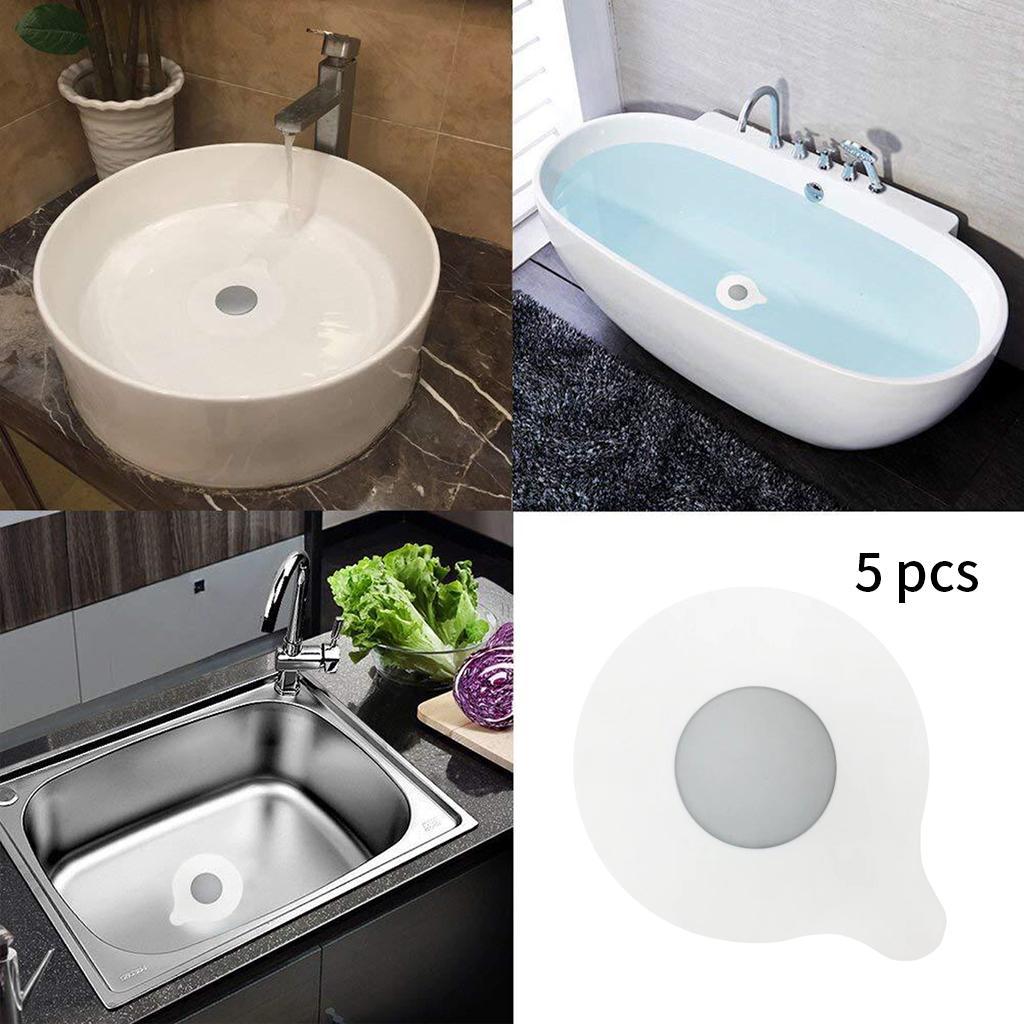 TPR Bathtub Drain Stopper Water Stopper Sink Drain Stopper for Kitchen Floor white