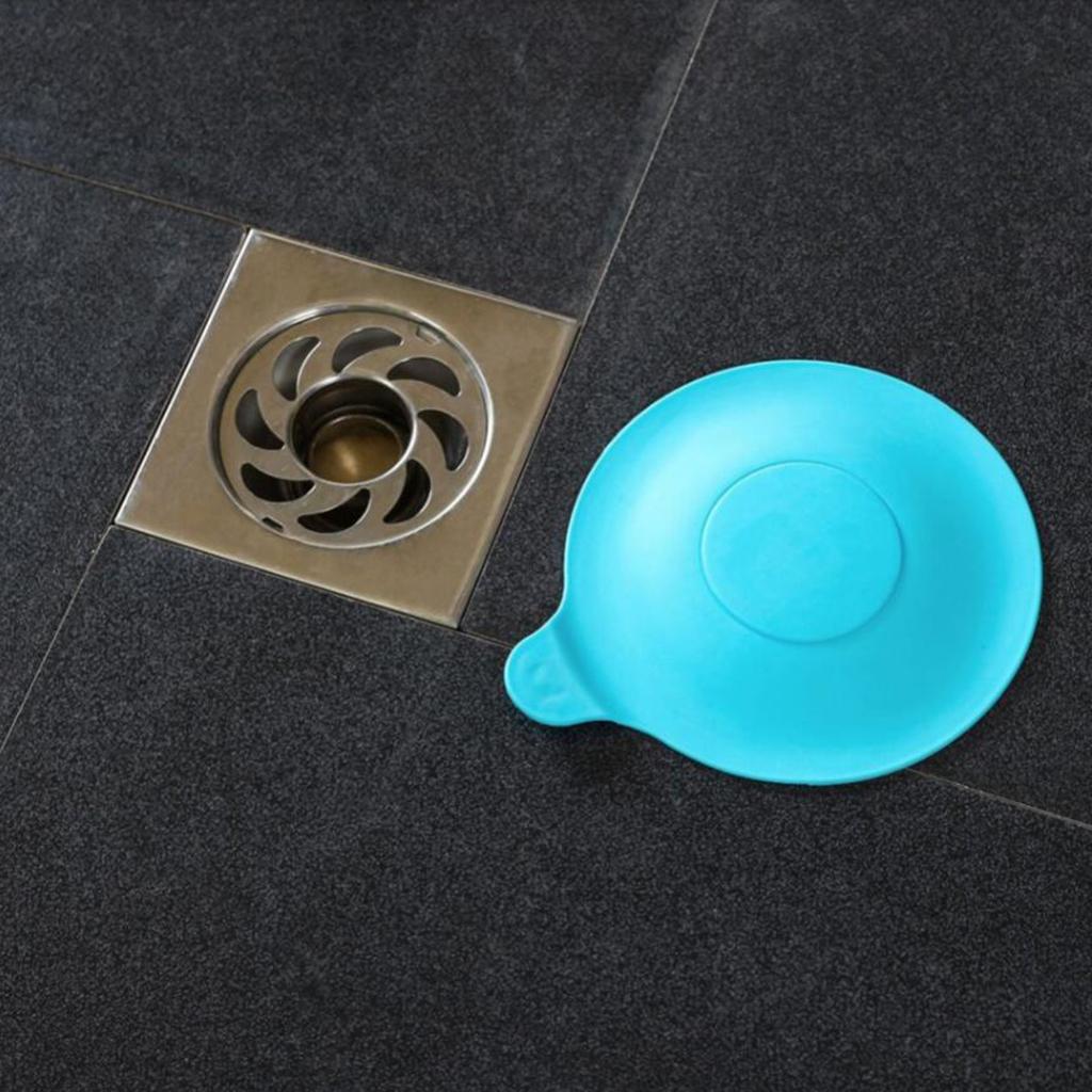 TPR Bathtub Drain Stopper Water Stopper Sink Drain Stopper for Kitchen Floor blue