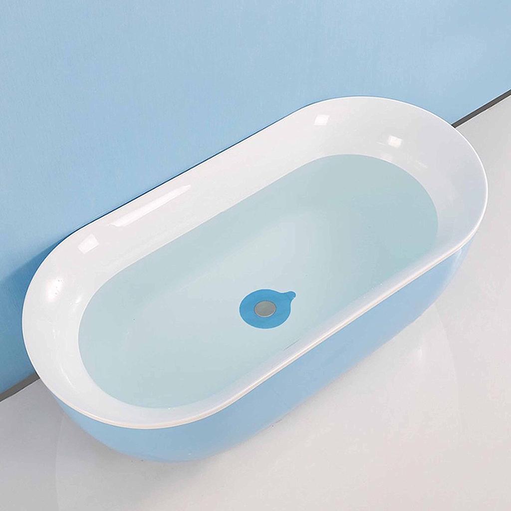 TPR Bathtub Drain Stopper Water Stopper Sink Drain Stopper for Kitchen Floor blue
