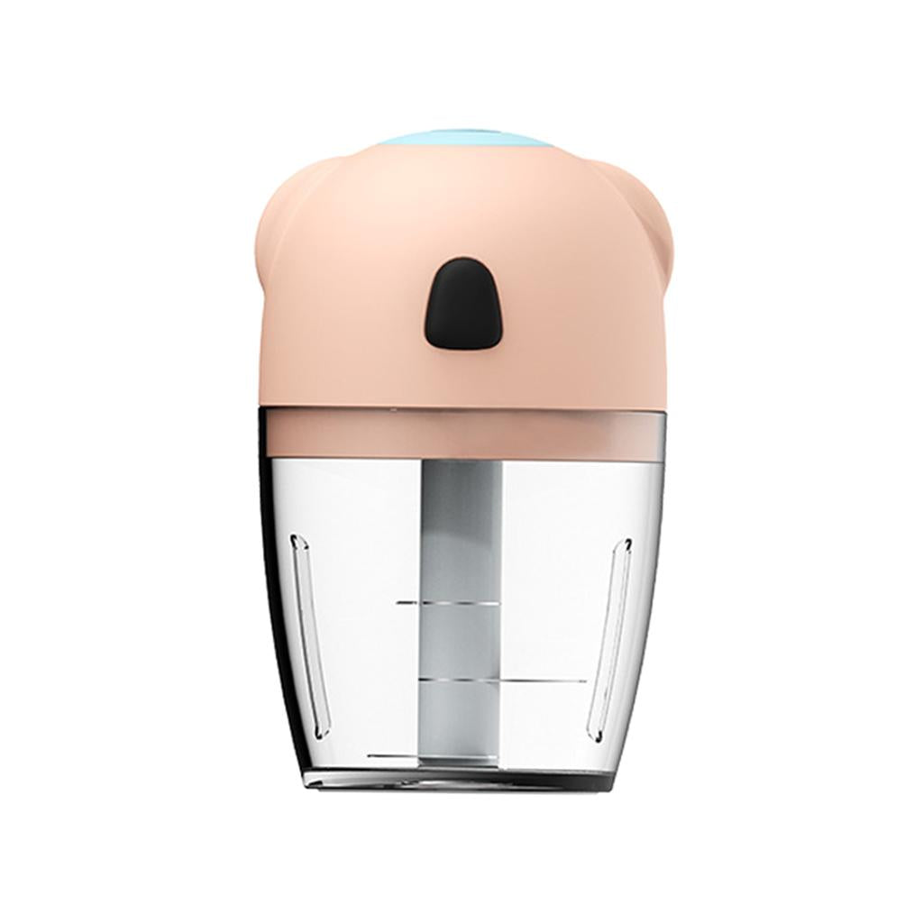 Electric Mini Garlic Chopper Food Processor Garlic Press Mincer Portable USB Pink