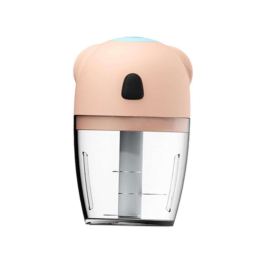 Electric Mini Garlic Chopper Food Processor Garlic Press Mincer Portable USB Pink