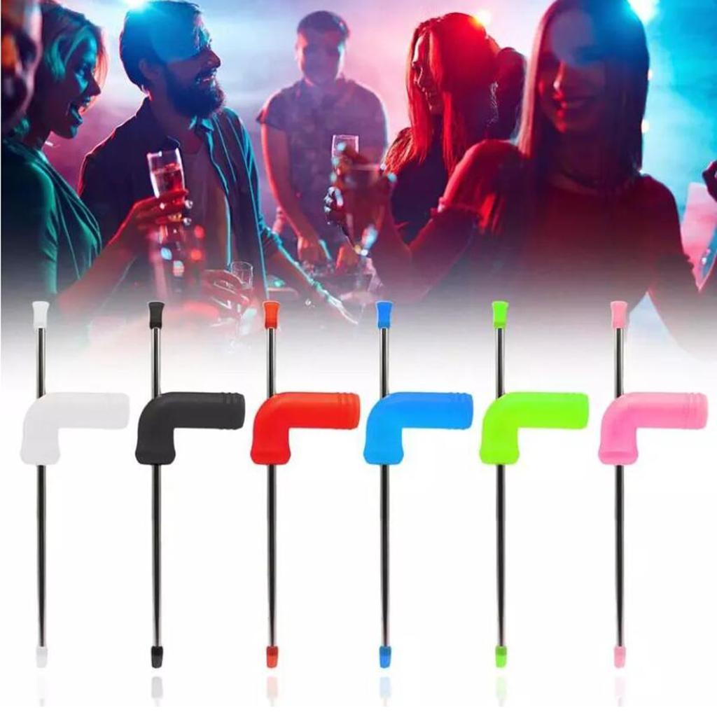 Beer Snorkel Dispenser Drink Bong Funnel Party Straw Tool Red