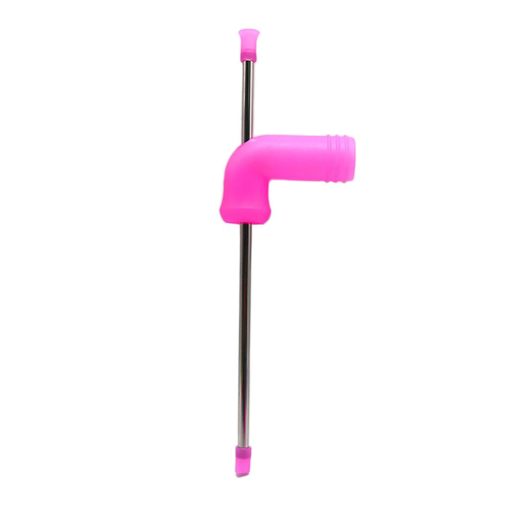 Beer Snorkel Dispenser Drink Bong Funnel Party Straw Tool Pink
