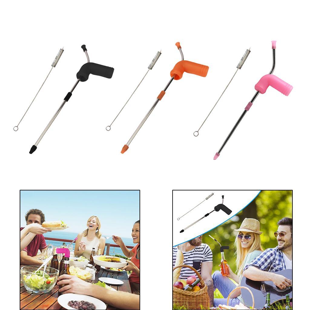 Beer Snorkel Drink Bong Funnel Bottle Party Straw Tool Hens Bucks Black