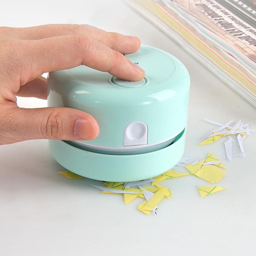 Mini Vacuum Cleaner, Portable Handheld Cordless Dust Sweeper for Office Blue