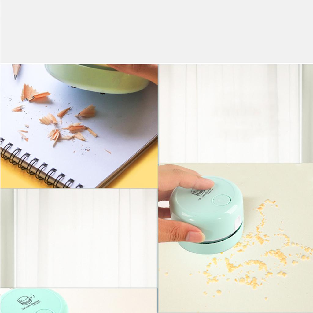 Mini Vacuum Cleaner, Portable Handheld Cordless Dust Sweeper for Office Blue