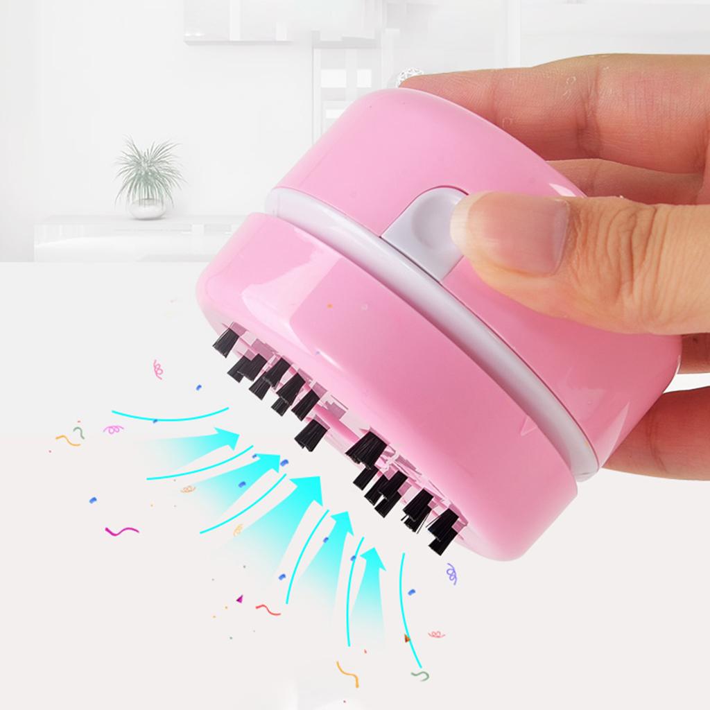 Mini Vacuum Cleaner, Portable Handheld Cordless Dust Sweeper for Office Pink