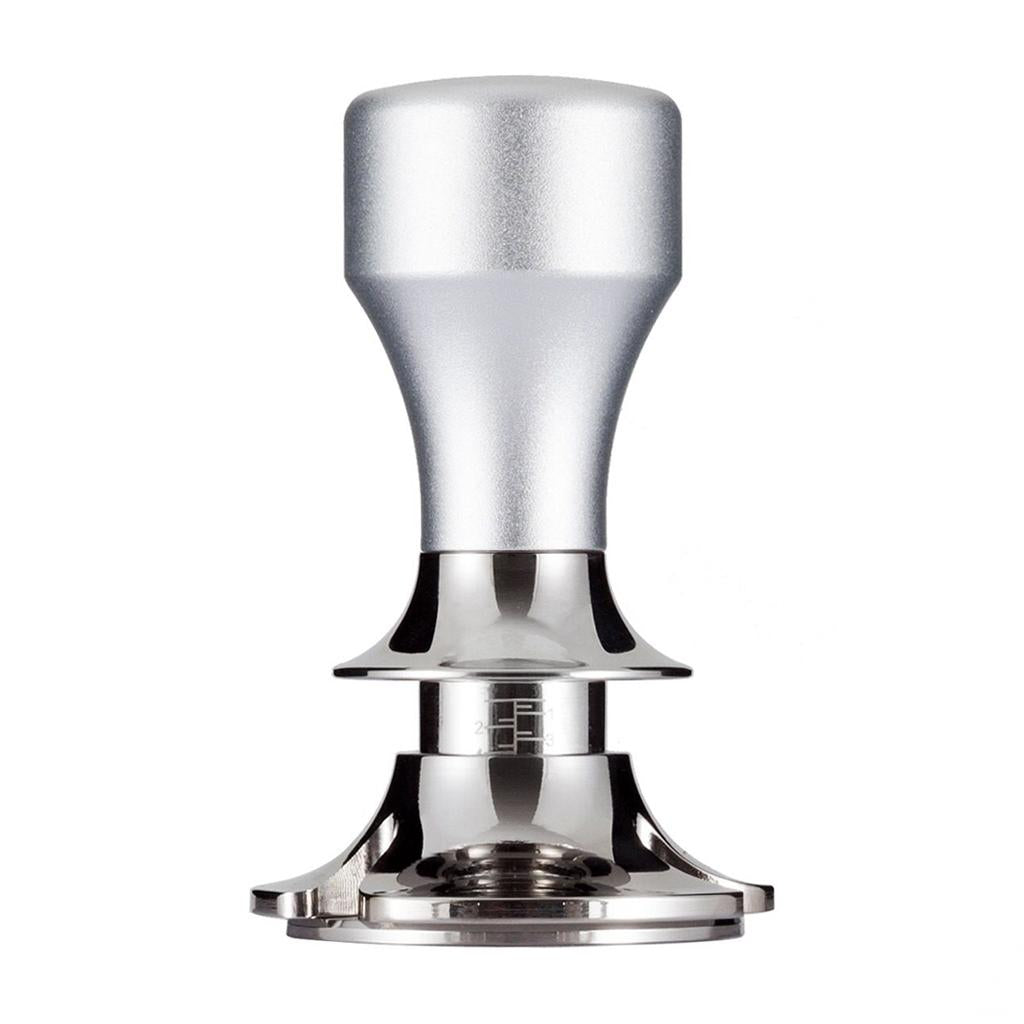 Stainless Steel Coffee Tamper Espresso Press 58.5mm Flat Base Silver