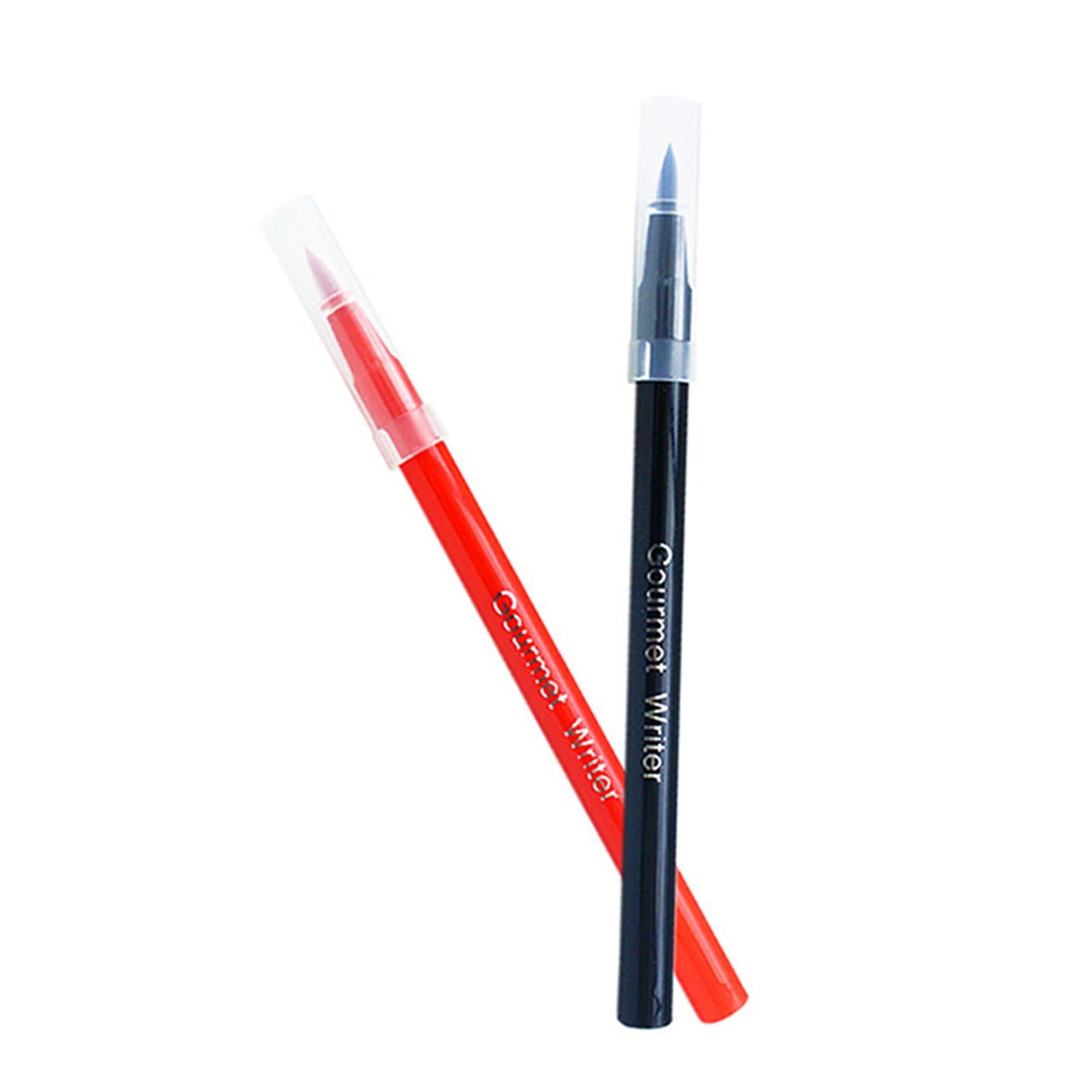 Cake Decorating Writing Food Colouring Pens Edible Marker Pen Brushes Red