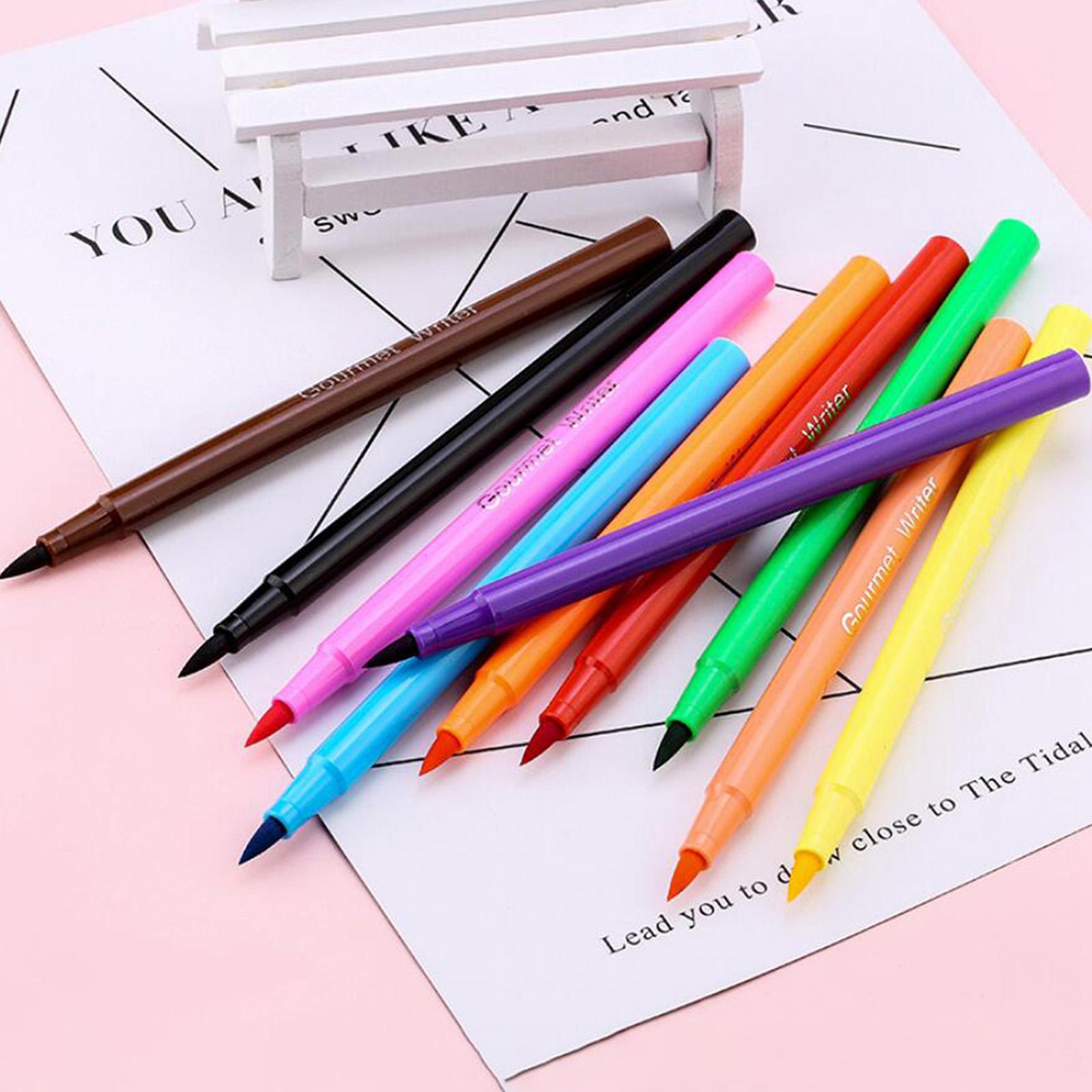 Cake Decorating Writing Food Colouring Pens Edible Marker Pen Brushes Green
