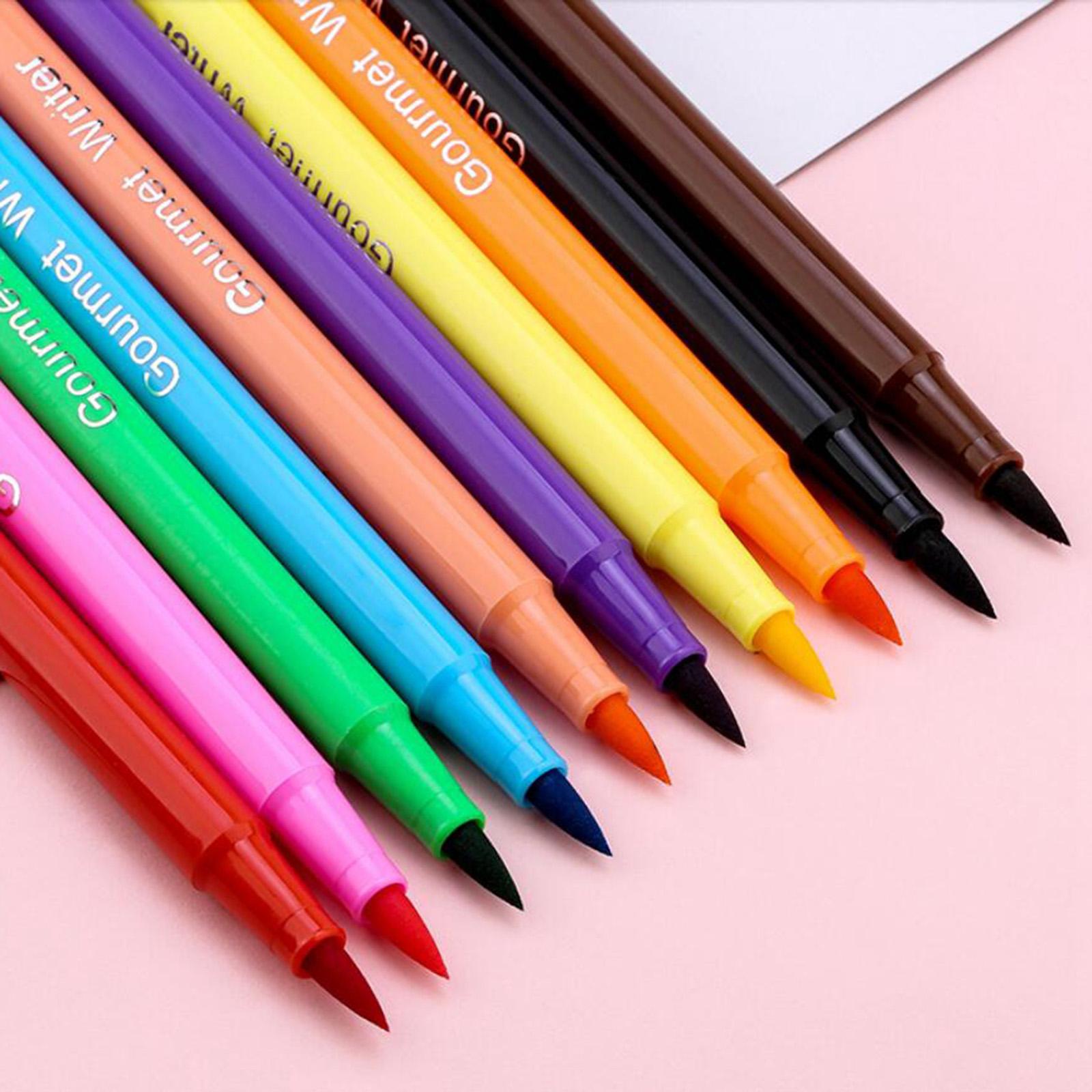 Cake Decorating Writing Food Colouring Pens Edible Marker Pen Brushes Brown