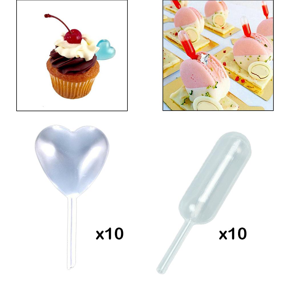 10pcs/set Plastic Cupcake Pipettes for Strawberries Party Holiday Decor Strip