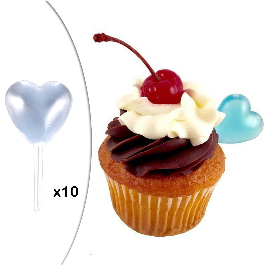 10pcs/set Plastic Cupcake Pipettes for Strawberries Party Holiday Decor Heart