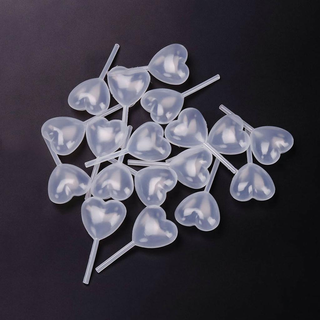 10pcs/set Plastic Cupcake Pipettes for Strawberries Party Holiday Decor Heart