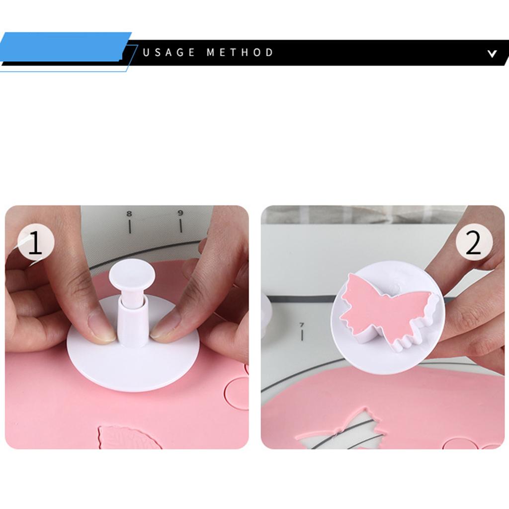 33 Pieces Cake Biscuit Plunger Cutter Leaf Butterfly Shape Decorating Mold