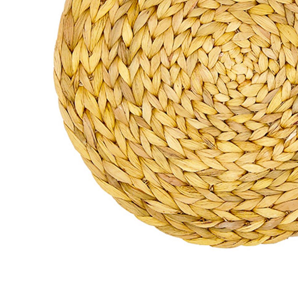 Round Braided Woven Tea Coffee Cup Placemats for Kitchen Table Decor 20cm