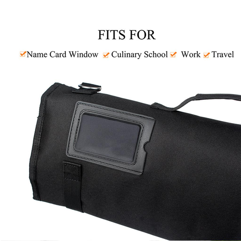 8-slot Chef Knife Roll Kitchen Cooking Knives Carry Case with Shoulder Strap