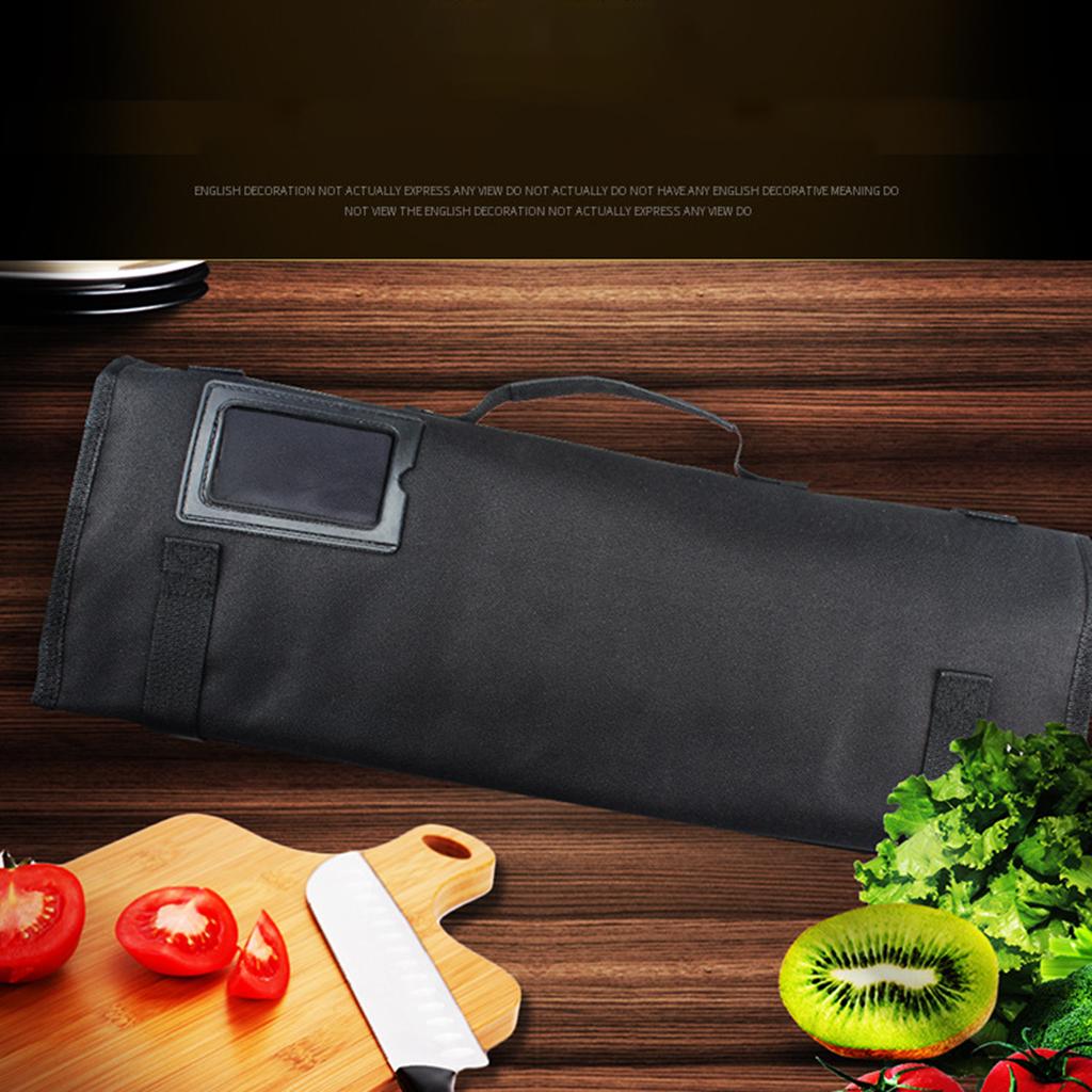 8-slot Chef Knife Roll Kitchen Cooking Knives Carry Case with Shoulder Strap