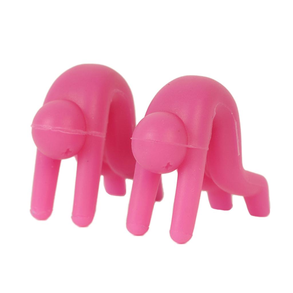 Silicone Spill-proof Lid Stand Lift Steam Release Device Phone Rest Rose Red