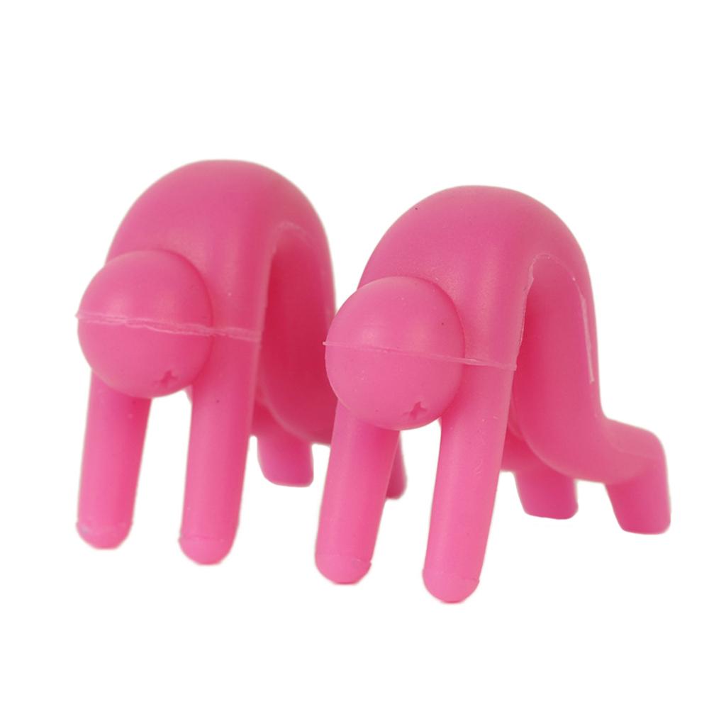Silicone Spill-proof Lid Stand Lift Steam Release Device Phone Rest Rose Red