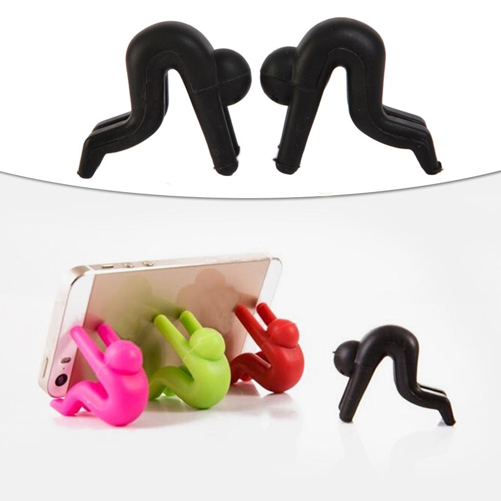 Silicone Spill-proof Lid Stand Lift Steam Release Device Phone Rest Black