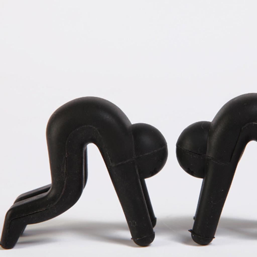 Silicone Spill-proof Lid Stand Lift Steam Release Device Phone Rest Black
