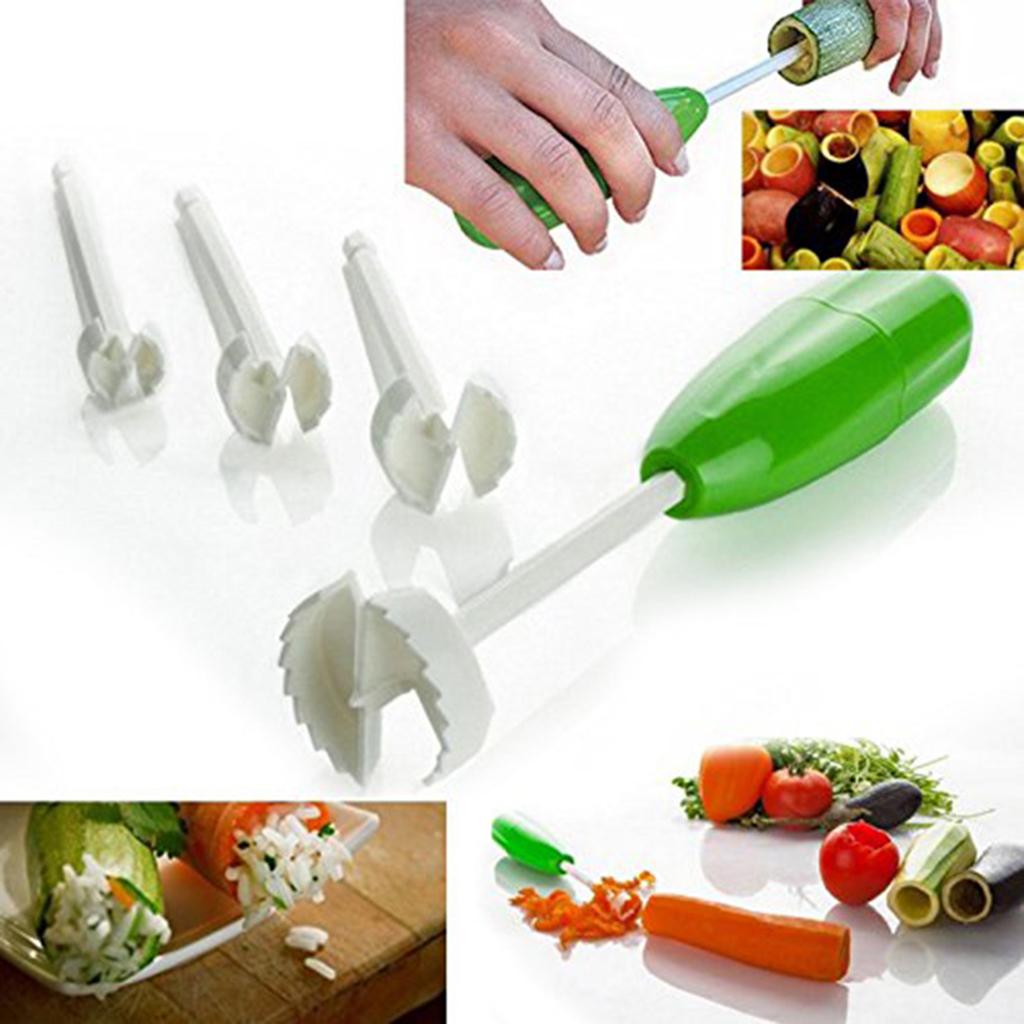 Fruit Vegetable Corer Spiral Drill Digging Device Vege Cutter Kitchen Tools
