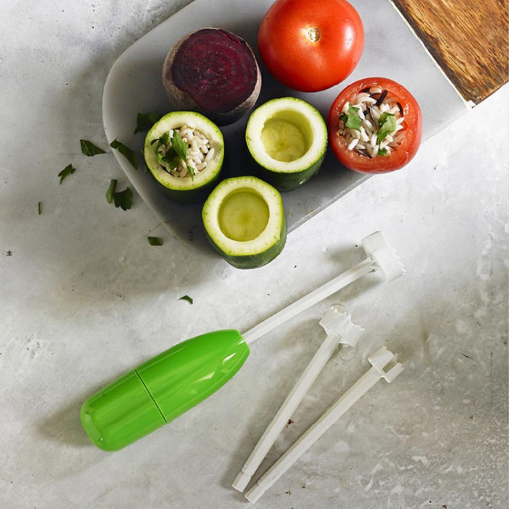 Fruit Vegetable Corer Spiral Drill Digging Device Vege Cutter Kitchen Tools